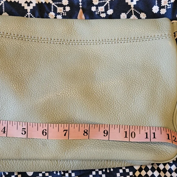 ♤ Kate Spade Mint Green Leather Fold-Over Crossbody Bag - Picture 8 of 16